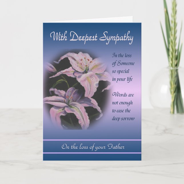 Loss of Father - With Deepest Sympathy Card (Front)