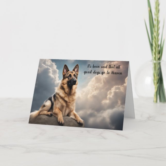 Loss of German Shepherd Dog Heaven Sympathy Card (Front)