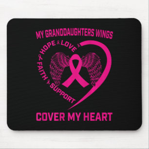 Loss Of Granddaughter Breast Cancer Heart Wings Ck Mouse Pad