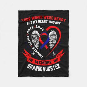 Loss Of Granddaughter Chd Awareness Month Heart Di Fleece Blanket