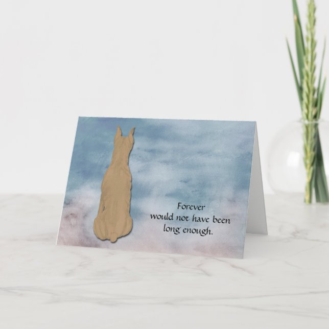 Loss of Great Dane Condolence Sympathy Card (Front)