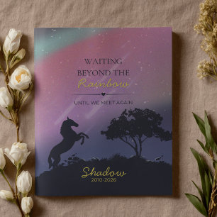 Loss of Horse Pet Sympathy Card Rainbow Bridge