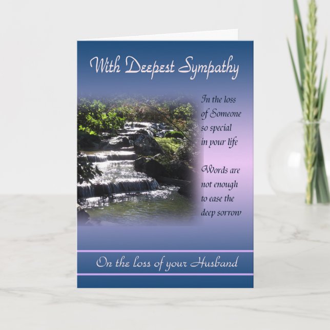 Loss of Husband - With Deepest Sympathy Card (Front)