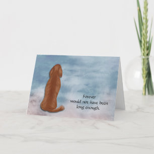 Loss of Irish Setter Dog Sympathy Card