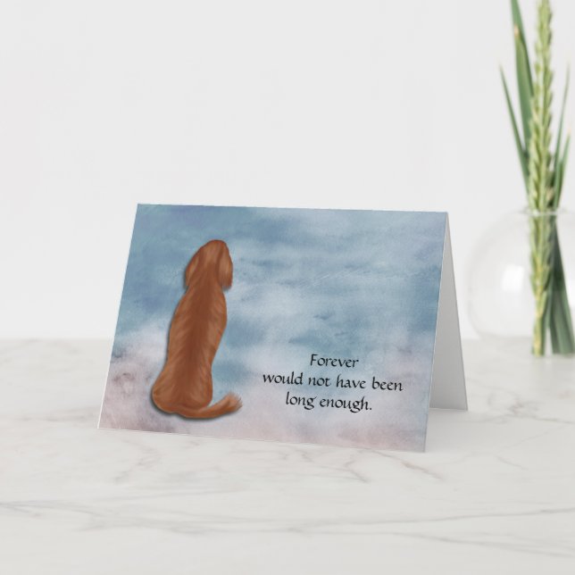 Loss of Irish Setter Dog Sympathy Card  (Front)