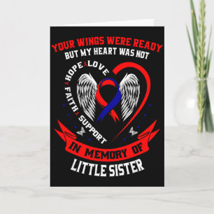 Loss Of Little Sister Chd Awareness Month Heart Di Card