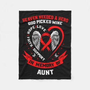 Loss Of Loved One Aunt Heart Disease Awareness Pro Fleece Blanket
