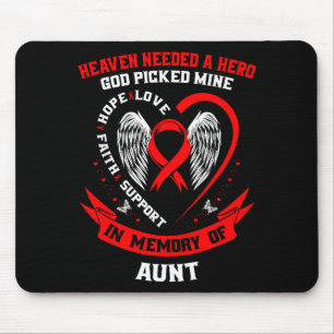 Loss Of Loved One Aunt Heart Disease Awareness Pro Mouse Pad