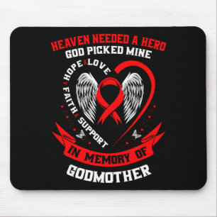 Loss Of Loved One Godmother Heart Disease Awarenes Mouse Pad