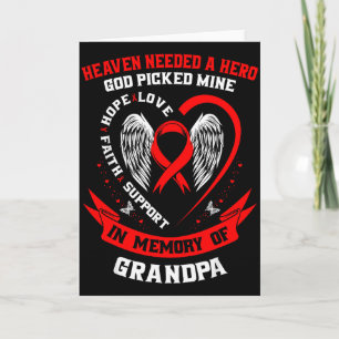 Loss Of Loved One Grandpa Heart Disease Awareness  Card