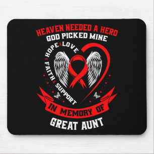 Loss Of Loved One Great Aunt Heart Disease Awarene Mouse Pad