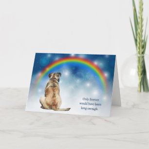 Loss of Mastiff Dog Night Lights Sympathy Holiday Card