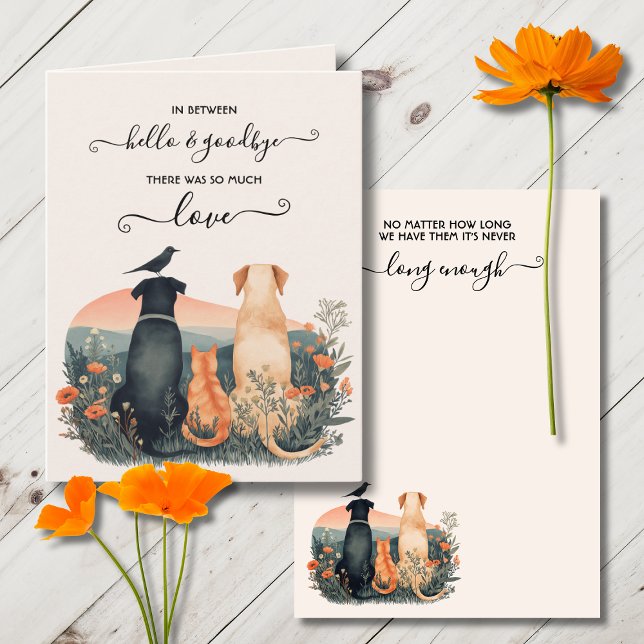 Loss of Pet Sympathy Condolence wildflower Card (Creator Uploaded)