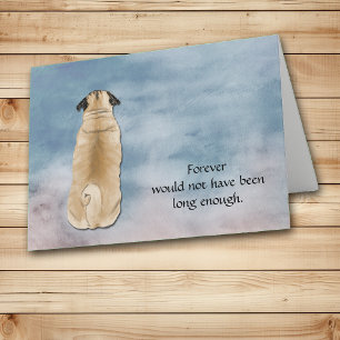 Loss of Pug Condolence Sympathy Card