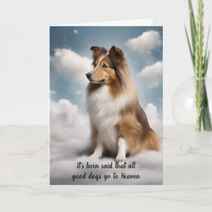 Loss of Shetland Sheepdog Heaven Sympathy Card