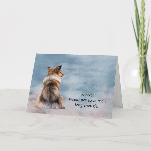 Loss of Shetland Sheepdog Sympathy Condolence Card (Front)