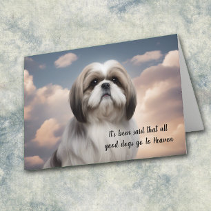 Loss of Shih Tzu Dog Heaven Sympathy Holiday Card