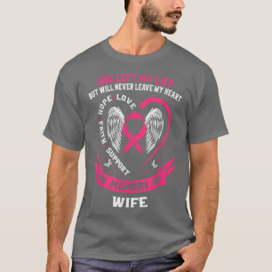 Loss of Wife Gifts Husband Breast Cancer Awareness T-Shirt