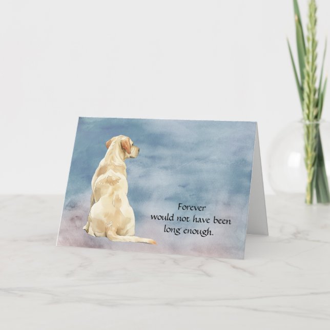 Loss of Yellow Lab Condolence Sympathy Card (Front)