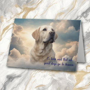 Loss of Yellow Labrador Retriever Heaven Sympathy Holiday Card