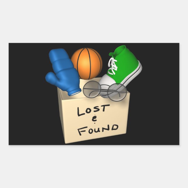 Lost And Found Rectangular Sticker (Front)