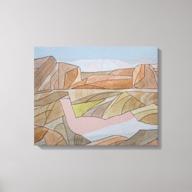 Lost Beach Watercolor Line Art Print (Front)