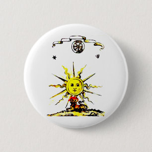 LOST BOOK OF NOSTRADAMUS 6 CM ROUND BADGE