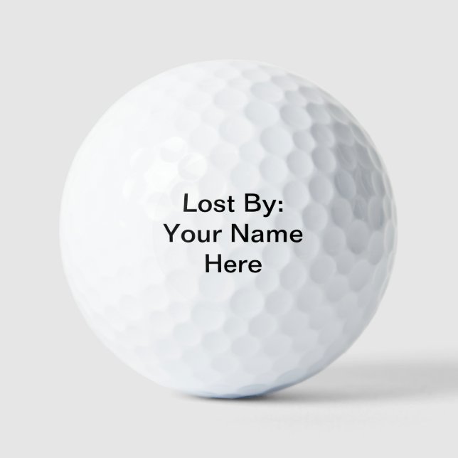 Lost By: Custom Golf Balls (Front)