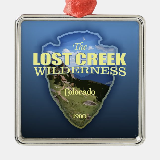 Lost Creek WA (arrowhead) Metal Tree Decoration (Front)