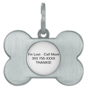 Lost Dog Bone ID Tag