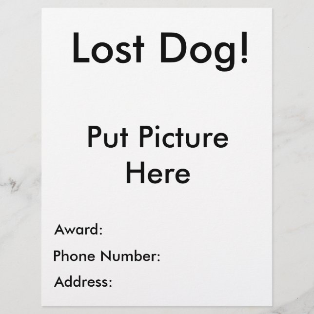 Lost Dog Flyer (Front)