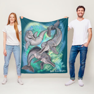 Lost Echos Baiji River Dolphin Fleece Blanket