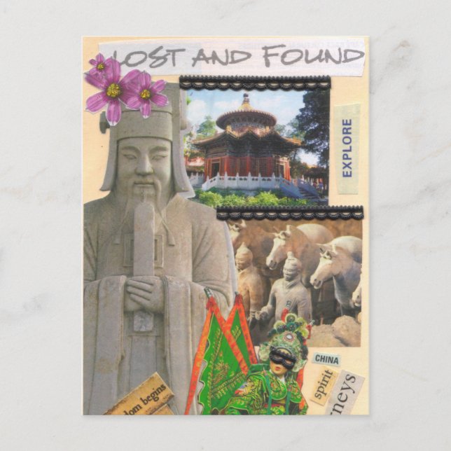 Lost Found Journeys postcard (Front)