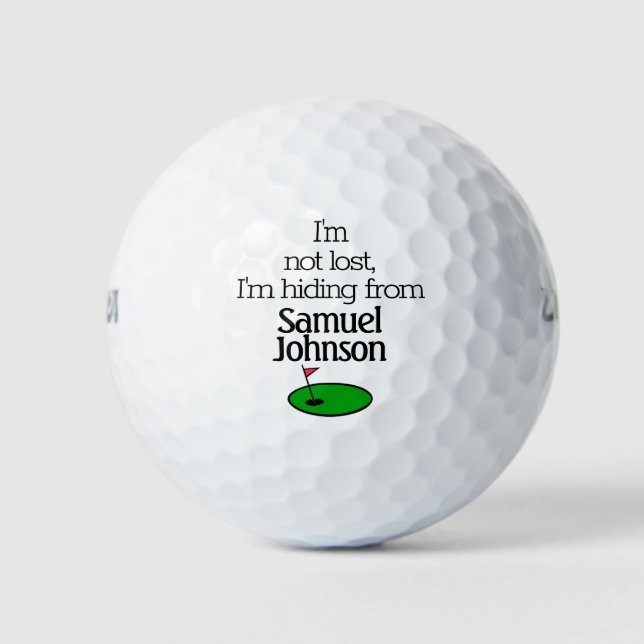 Lost golf balls| Jokes| Customizable Golf Balls (Front)