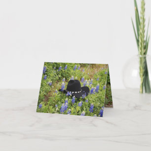 Lost Hat and Bluebonnets Card