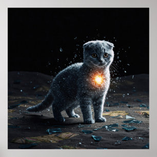 Lost Heart Scottish Fold Art Poster