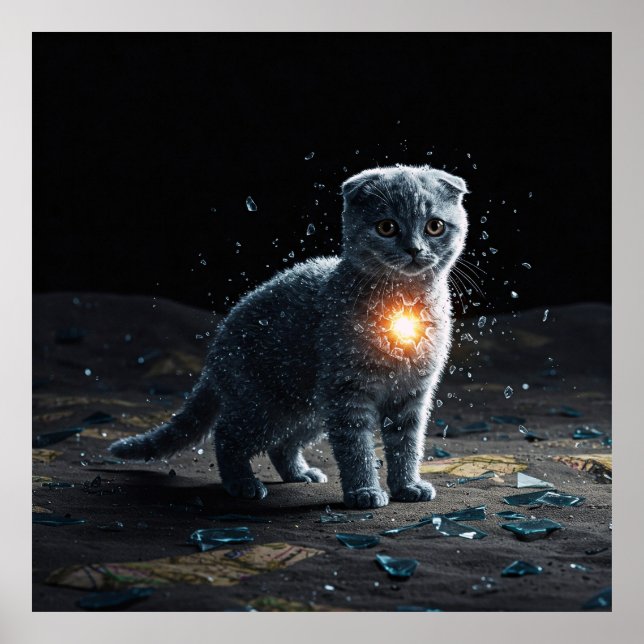 Lost Heart Scottish Fold Art Poster (Front)