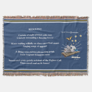 Lost in a Quatrain by Adiela Akoo Decorative Throw Blanket