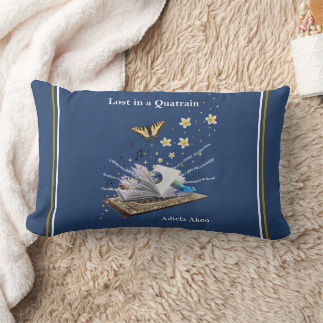Lost in a Quatrain Throw Pillow by Adiela Akoo (Blanket)