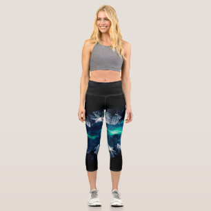 Lost in a world of dreams and mountains capri leggings
