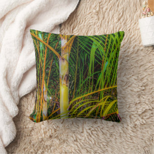 Lost in Areca Palms Throw Pillow