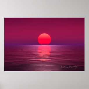 lost in beauty. sunset romance poster