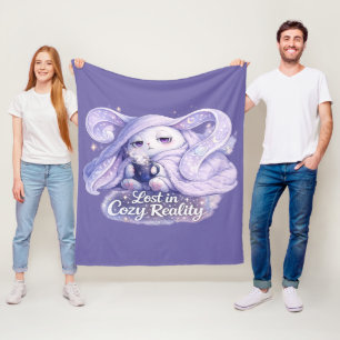 Lost in Cosy Reality Fluffy Bunny Fleece Blanket