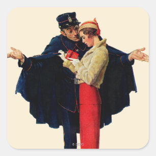 Lost in Paris Square Sticker