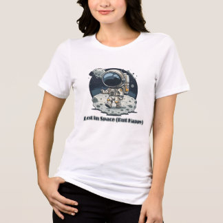 Lost in Space (But Happy) – Cute Astronaut Design Tri-Blend Shirt