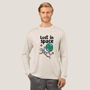 Lost in Space Skeleton Cartoon Illustration Tri-Blend Shirt