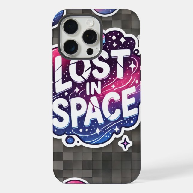Lost in Space - Vibrant Galaxy Sticker iPhone Case (Back)