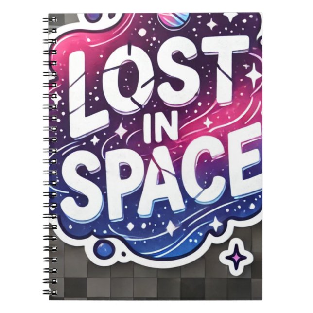 Lost in Space - Vibrant Galaxy Sticker Notebook (Front)