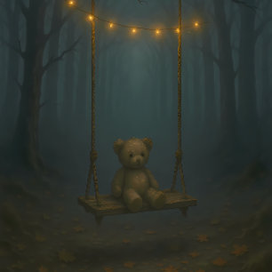 Lost in the Fog – Decoupage Paper with Teddy Bear