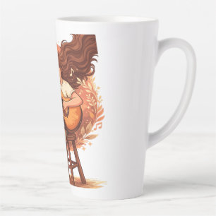 Lost In The Music Cosy Guitar Player Aesthetic Ill Latte Mug
